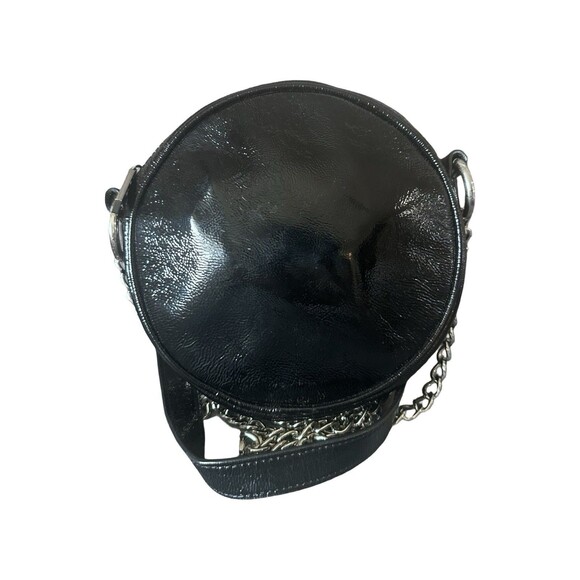 Hobo Deb Round  Bag Crossbody Black Patent Leather - Picture 9 of 15